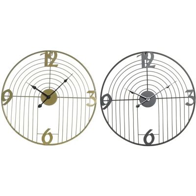 DKD Home Decor Wanduhr - Modernes Metall 45x3x45 cm - 2 Stück DKD Home Decor Wanduhr - Modernes Metall 45x3x45 cm - 2 Stück