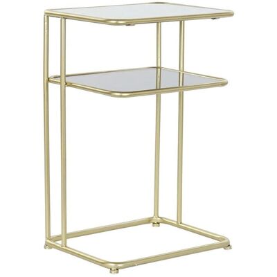 DKD Home Decor Stolik boczny Lustro Kryształ Złoty - Stolik boczny DKD Home Decor Stolik boczny Lustro Kryształ Złoty - Stolik boczny