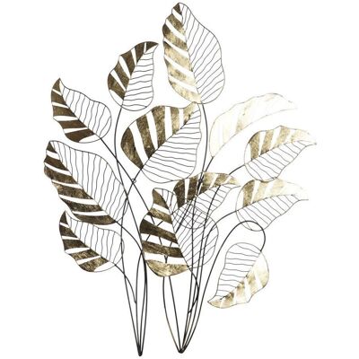 Fijalo Meti DP191570 - Väggdekoration - Svart och Guld - Elegant växtblad Fijalo Meti DP191570 - Väggdekoration - Svart och Guld - Elegant växtblad