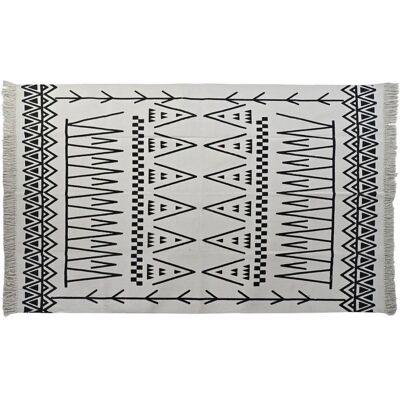 DKD Home Decor Schwarz Weiß Ikat Teppich - Teppich DKD Home Decor Schwarz Weiß Ikat Teppich - Teppich