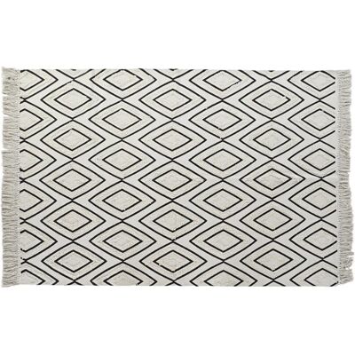 Fijalo Meti TX192803 Coton - Tapis - Noir Blanc - Décoration intérieure Fijalo Meti TX192803 Coton - Tapis - Noir Blanc - Décoration intérieure