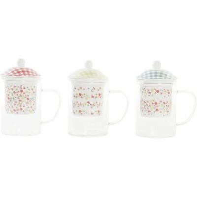 Mug DKD HOME DECOR en Cristal et Porcelaine avec Infuseur - Mug Mug DKD HOME DECOR en Cristal et Porcelaine avec Infuseur - Mug