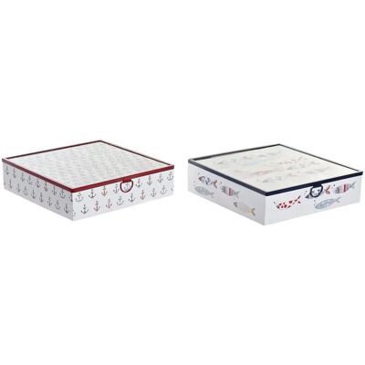 Boîte pour Infusions DKD Home Decor Multicolore Coral - 2 Unités Boîte pour Infusions DKD Home Decor Multicolore Coral - 2 Unités