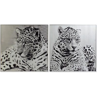 DKD Home Decor Leopard Colonial - Målningar Set DKD Home Decor Leopard Colonial - Målningar Set