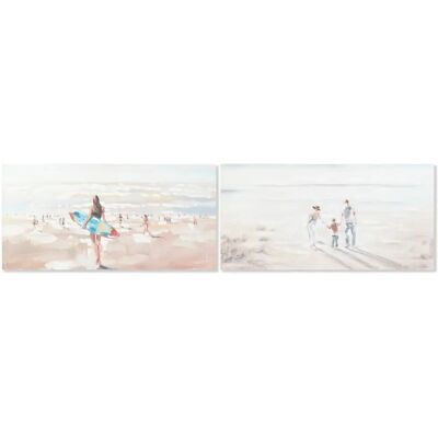 Peinture DKD Home Decor Plage - 120x3,7x60cm - Lot de 2 Peinture DKD Home Decor Plage - 120x3,7x60cm - Lot de 2