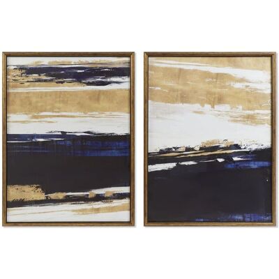 Art mural abstrait DKD HOME DECOR - Ensemble de 2 panneaux - 60x3x80cm Art mural abstrait DKD HOME DECOR - Ensemble de 2 panneaux - 60x3x80cm