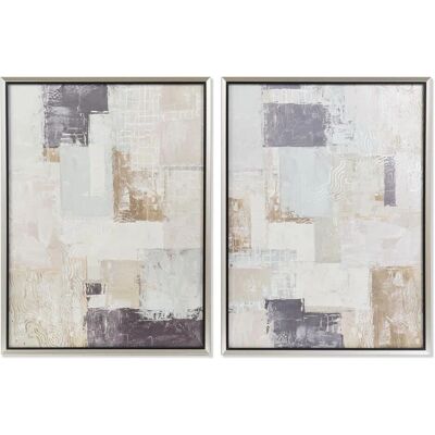 Peinture abstraite DKD Home Decor - 2 unités - Art mural moderne Peinture abstraite DKD Home Decor - 2 unités - Art mural moderne