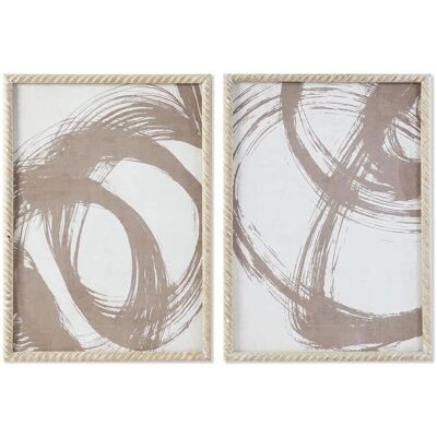 DKD Home Decor Blanc Beige Abstrait Moderne - Peinture DKD Home Decor Blanc Beige Abstrait Moderne - Peinture