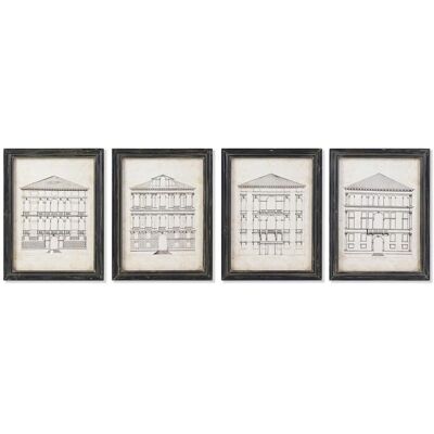 DKD Home Decor Art mural multicolore - 4 cadres DKD Home Decor Art mural multicolore - 4 cadres
