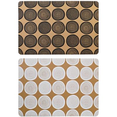 DKD Home Decor Sous-verres Ronds en Papier Multicolore - Dessous de Verre DKD Home Decor Sous-verres Ronds en Papier Multicolore - Dessous de Verre