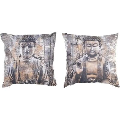 DKD Home Decor Bruine Boeddha Polyester Kussen DKD Home Decor Bruine Boeddha Polyester Kussen