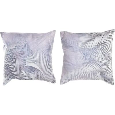 DKD Home Decor Coussins Gris Tropical - Coussins DKD Home Decor Coussins Gris Tropical - Coussins