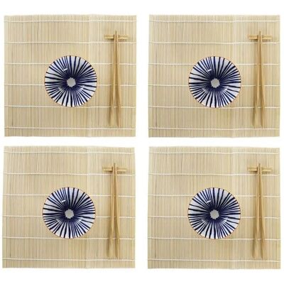 Ensemble Sushi DKD Home Decor - Bleu Blanc - 16 Pièces Ensemble Sushi DKD Home Decor - Bleu Blanc - 16 Pièces