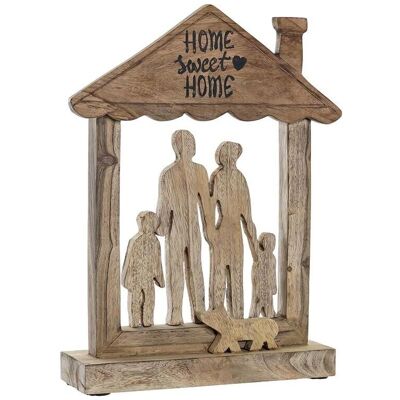 DKD Home Decor Brązowe drewno mango Nowoczesna rodzina - Figura dekoracyjna DKD Home Decor Brązowe drewno mango Nowoczesna rodzina - Figura dekoracyjna