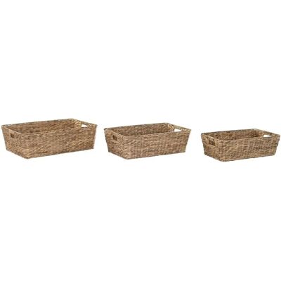 Ensemble de paniers DKD Home Decor - Fibre Naturelle (61x40x18cm) - Set de Cestas Ensemble de paniers DKD Home Decor - Fibre Naturelle (61x40x18cm) - Set de Cestas