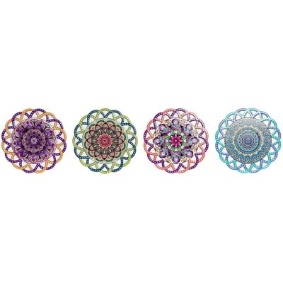 DKD HOME DECOR Sets de Nappes en liège Mandala - 4 unités DKD HOME DECOR Sets de Nappes en liège Mandala - 4 unités