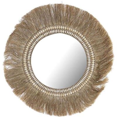 Lustro ścienne DKD Home Decor z juty naturalnej - 60x2x60cm Lustro ścienne DKD Home Decor z juty naturalnej - 60x2x60cm