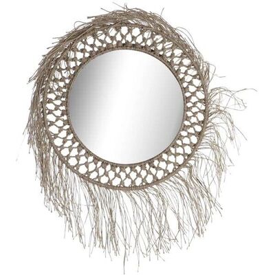 DKD Home Decor Naturalny Bali Okrągłe Lustro na Ścianę - Lustro na Ścianę DKD Home Decor Naturalny Bali Okrągłe Lustro na Ścianę - Lustro na Ścianę