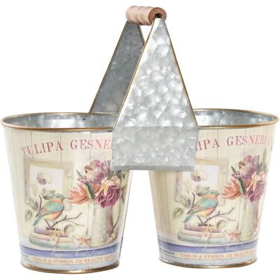 Jardinière en métal rose DKD Home Decor - Jardinière - Publicité Jardinière en métal rose DKD Home Decor - Jardinière - Publicité
