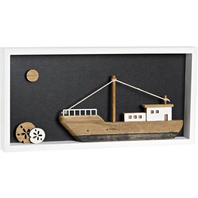 Fijalo Meti - LM194641 Figurine Décorative Navire Bois 40x3,5x20cm Fijalo Meti - LM194641 Figurine Décorative Navire Bois 40x3,5x20cm