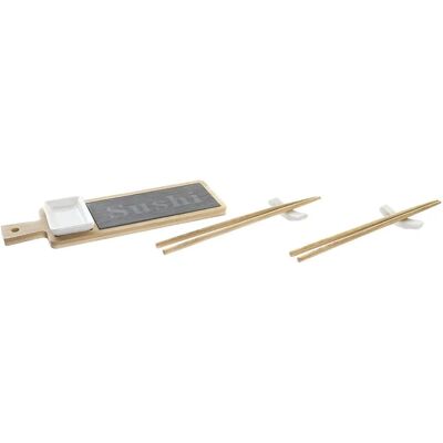 Ensemble Sushi DKD Home Decor en Bambou - Oriental Naturel - 28cm Ensemble Sushi DKD Home Decor en Bambou - Oriental Naturel - 28cm