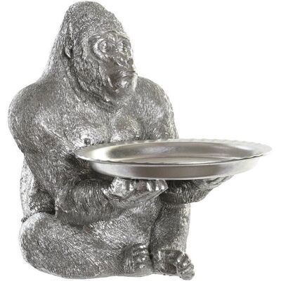 Fijalo Modèle FD194724 Statue en Résine Argentée Gorilla - Statue Décorative Fijalo Modèle FD194724 Statue en Résine Argentée Gorilla - Statue Décorative