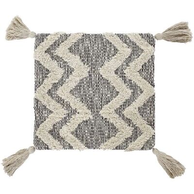 DKD Home Decor Szary Beżowy Poszewka na Poduszkę z Frędzlami - Poszewka na Poduszkę DKD Home Decor Szary Beżowy Poszewka na Poduszkę z Frędzlami - Poszewka na Poduszkę