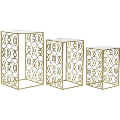 DKD Home Decor Métal Doré 3 Tables - Tables DKD Home Decor Métal Doré 3 Tables - Tables
