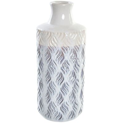 DKD Home Decor Vase en Porcelaine Bleue Bicolore Méditerranéen DKD Home Decor Vase en Porcelaine Bleue Bicolore Méditerranéen