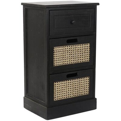 Fijalo MB195097 - Commode vintage, Bois naturel noir Fijalo MB195097 - Commode vintage, Bois naturel noir