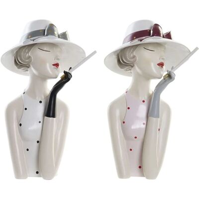 DKD Home Decor Lady Rose Blanc Résine Mode Filles - Figurine Décorative - Publicité DKD Home Decor Lady Rose Blanc Résine Mode Filles - Figurine Décorative - Publicité
