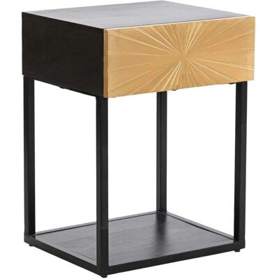 DKD Home Decor Nachttisch Schwarz Metall Holz - Nightstand DKD Home Decor Nachttisch Schwarz Metall Holz - Nightstand