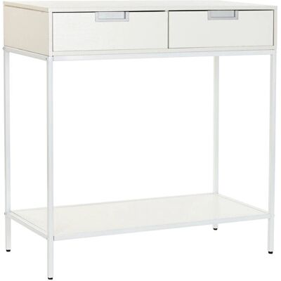 Fijalo Meti - Konsole - Metall MDF Weiß - 80x35x81cm Fijalo Meti - Konsole - Metall MDF Weiß - 80x35x81cm