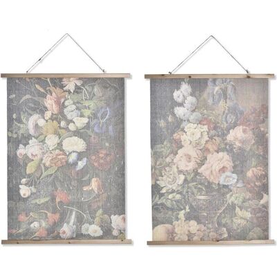 Peintures Modernes DKD Home Decor Fleurs - 2 Unités - Publicité Peintures Modernes DKD Home Decor Fleurs - 2 Unités - Publicité