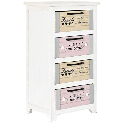 DKD Home Decor Cajonera Infantil - Madera de Paulownia DKD Home Decor Cajonera Infantil - Madera de Paulownia