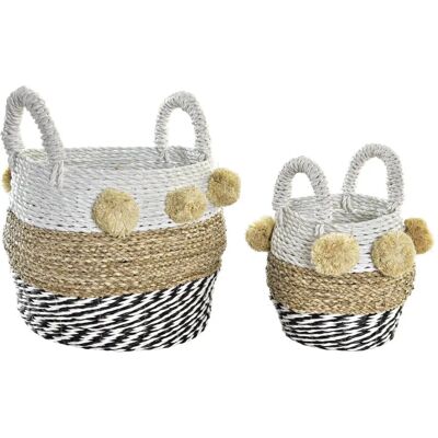 Ensemble de Panier Colonial DKD Home Decor - Basket set - 34 x 33 x 26 cm Ensemble de Panier Colonial DKD Home Decor - Basket set - 34 x 33 x 26 cm