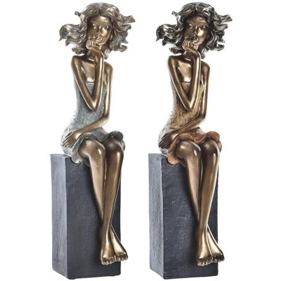 Figure Décorative DKD Home Decor Femme Rouge Or Turquoise - Type de Décoration - Publicité Figure Décorative DKD Home Decor Femme Rouge Or Turquoise - Type de Décoration - Publicité