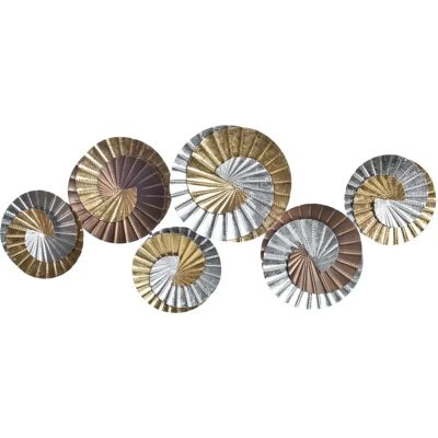 Fijalo DP195913 - Décoration Murale en Métal Multicolore avec Spirales Orientales Fijalo DP195913 - Décoration Murale en Métal Multicolore avec Spirales Orientales