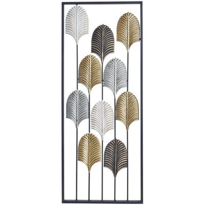 DKD Home Decor Feuille moderne en métal multicolore - Décoration murale DKD Home Decor Feuille moderne en métal multicolore - Décoration murale