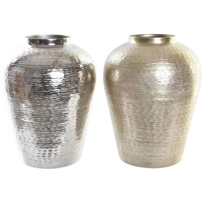 Wazon DKD Home Decor Wielokolorowy z Aluminium - 2 Sztuki Wazon DKD Home Decor Wielokolorowy z Aluminium - 2 Sztuki