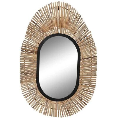 Miroir mural Bali naturel noir DKD Home Decor - Miroir mural Miroir mural Bali naturel noir DKD Home Decor - Miroir mural