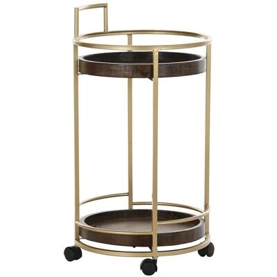 DKD Home Decor Sapin Doré Métal Marron Foncé - Chariot de service DKD Home Decor Sapin Doré Métal Marron Foncé - Chariot de service