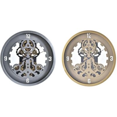 DKD Home Decor Horloge Murale Or Argent Cristal Fer - Horloge Murale DKD Home Decor Horloge Murale Or Argent Cristal Fer - Horloge Murale