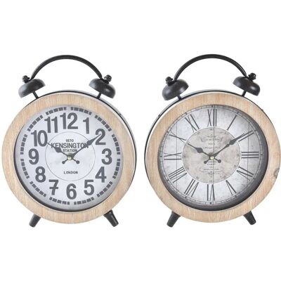 DKD Home Decor Tischuhr - 25,8 x 8 x 32 cm - Weiß, Eisen, MDF DKD Home Decor Tischuhr - 25,8 x 8 x 32 cm - Weiß, Eisen, MDF