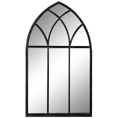 Miroir Mur en Métal Noir Fenêtre DKD Home Decor - Miroir Mur Miroir Mur en Métal Noir Fenêtre DKD Home Decor - Miroir Mur