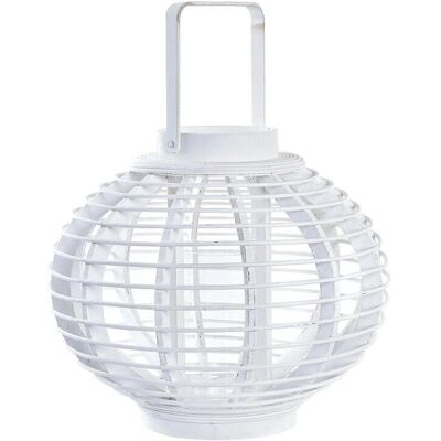Lanterne DKD Home Decor Bambou Cristal Blanc - 35x35x29cm Lanterne DKD Home Decor Bambou Cristal Blanc - 35x35x29cm