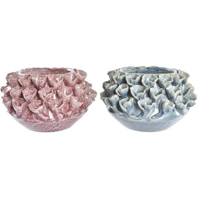 DKD Home Decor Różowa Turkusowa Waza - Kwiat Śródziemnomorski DKD Home Decor Różowa Turkusowa Waza - Kwiat Śródziemnomorski