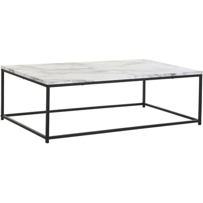 DKD Home Decor Table d'appoint Métal MDF Aluminium Blanc/Noir - 110x60x34cm DKD Home Decor Table d'appoint Métal MDF Aluminium Blanc/Noir - 110x60x34cm