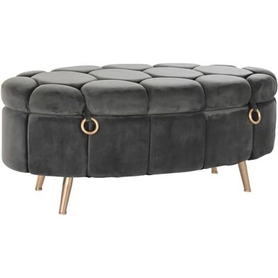 DKD Home Decor Grijze Metaal Polyester Bank - Bänken DKD Home Decor Grijze Metaal Polyester Bank - Bänken