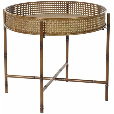 DKD Home Decor Stolik boczny - Metal Naturalny DKD Home Decor Stolik boczny - Metal Naturalny